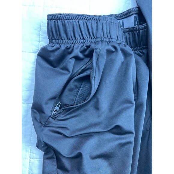 Gymshark Athletic Jogger Pants Black Size Medium Zip Pockets Training - Picture 8 of 9